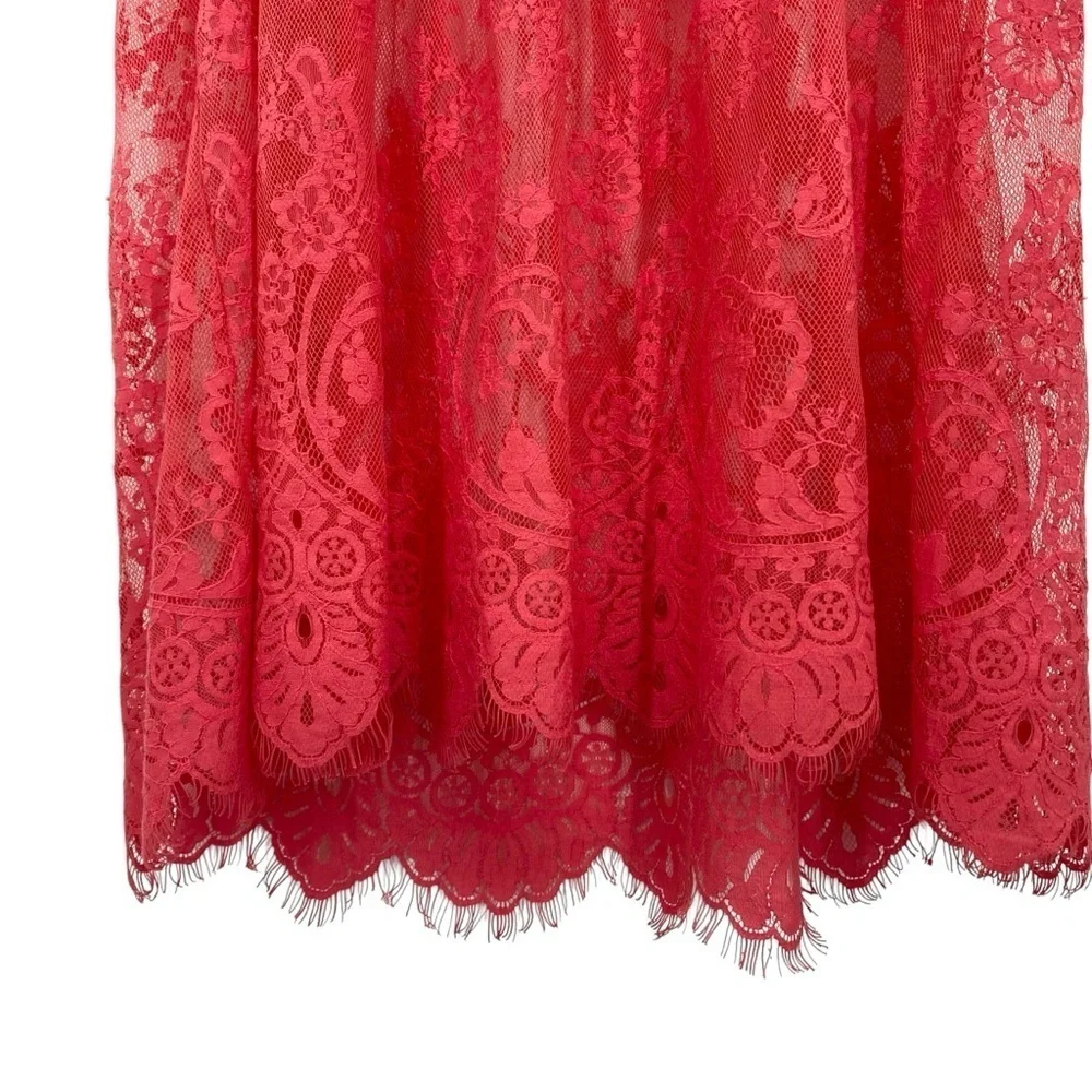 Tracy Reese Plenty Sheer Pink Lace Dress Coverup